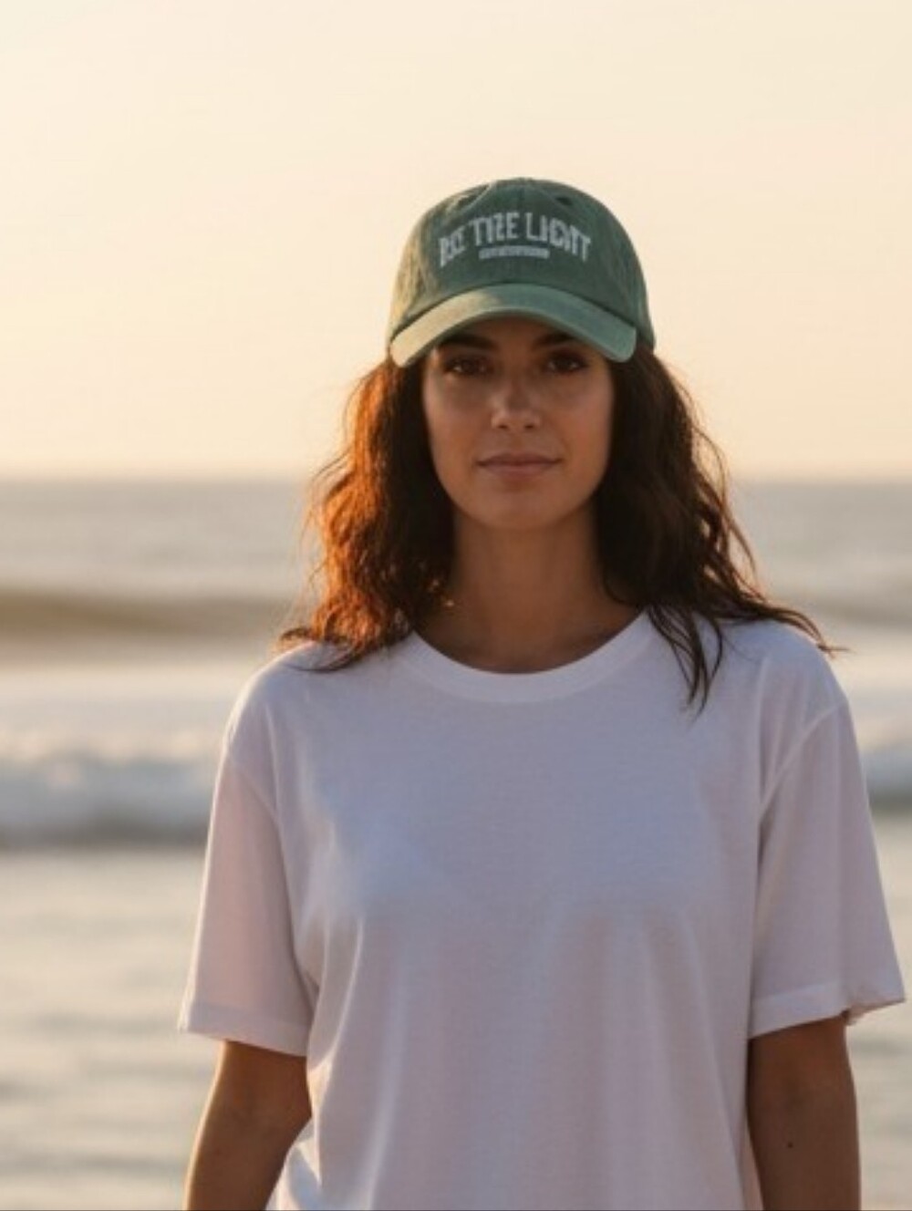Access Christian Apperal - NWT Green Cap "Be The Light", Adjustable, Metal Clip